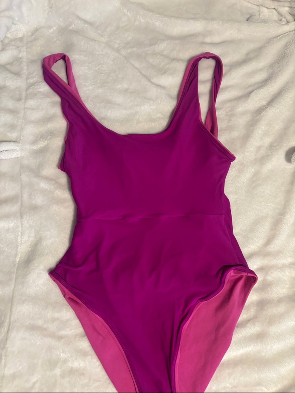 Left On Friday Two-Tone Pink/Magenta One-Piece Swimsuit